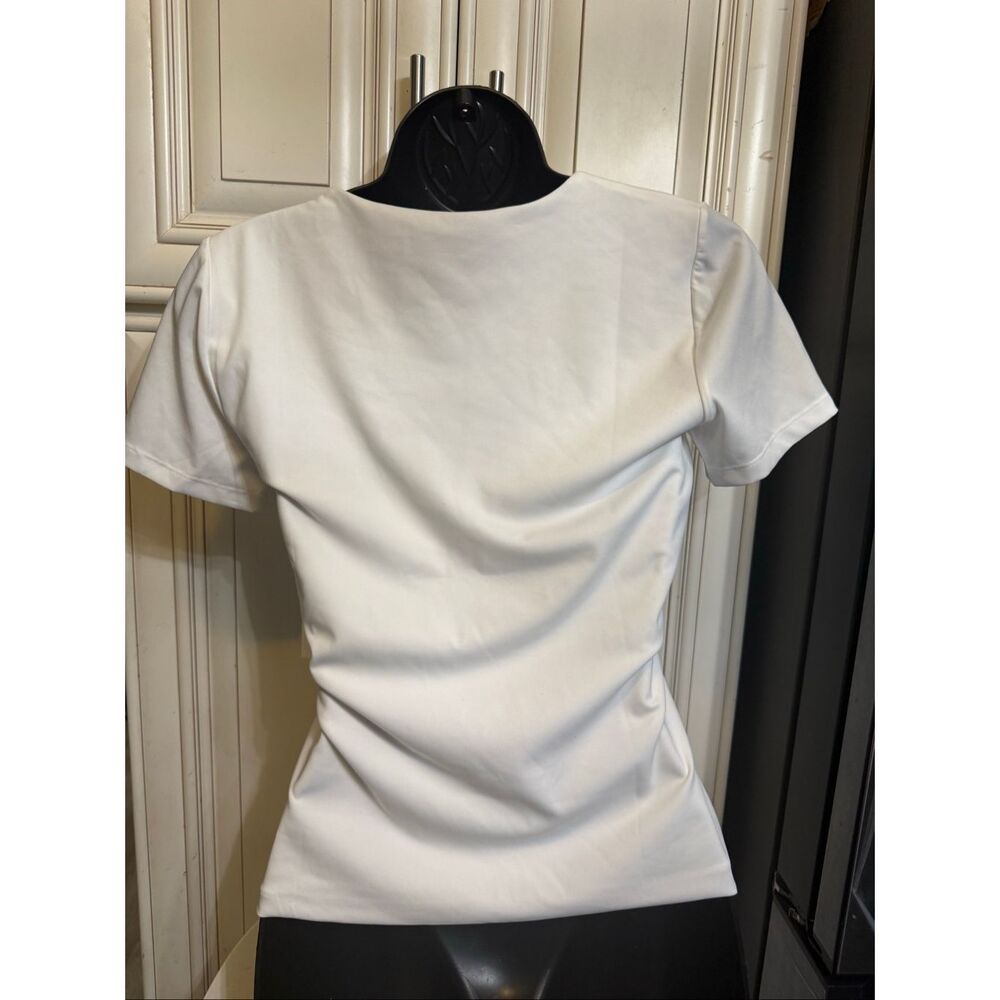 SPANX Girls' Crew Neck Jersey Knit Short Sleeve T-Shirt White Size Medium NWT